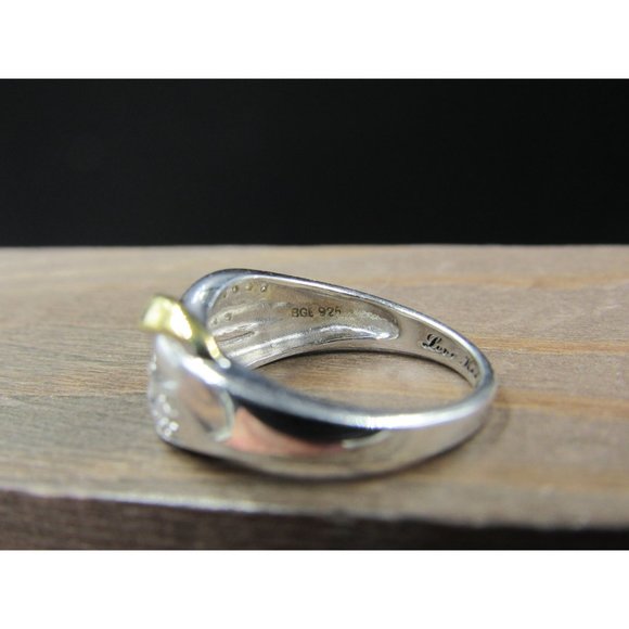 Size 6 Sterling Silver Evelynn & Richard Diamond Name Band Ring Vintage - Picture 6 of 9